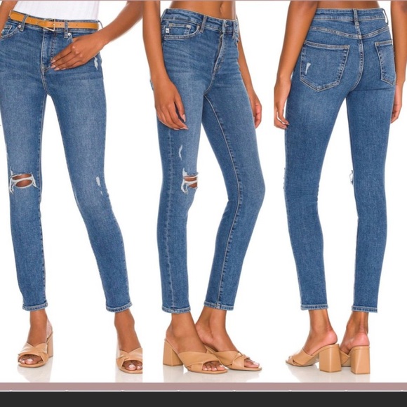 Lovers + Friends Denim - Lovers + Friends Distressed Ricky Low Rise Skinny in Brighton